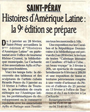 9 eme dition semaine "Histoires d'Amrique latine" de Saint-Pray en ardche avec l'association Ayllu et Partage sans Frontires - la presse - article 08