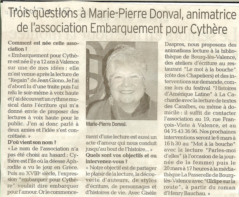 8 eme dition semaine "Histoires d'Amrique latine" de Saint-Pray en ardche avec l'association Ayllu et Partage sans Frontires - la presse - article 08