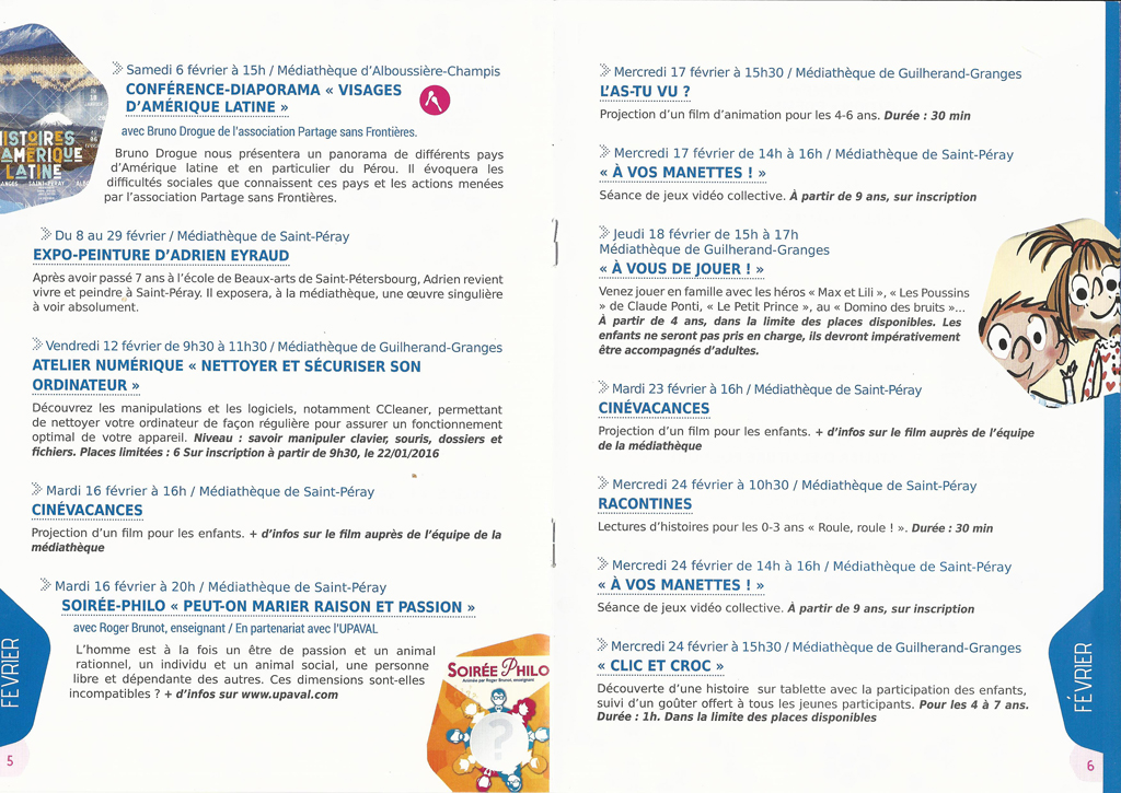 15 eme dition semaine "Histoires d'Amrique latine" de Saint-Pray en ardche avec l'association Ayllu et Partage sans Frontires - la presse - article du Dauphin libr